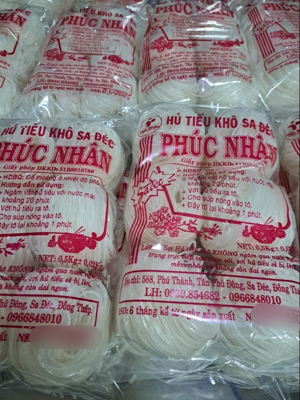 Hủ tiếu khô sa đéc. đặc sản hủ tiếu - gói 480gram