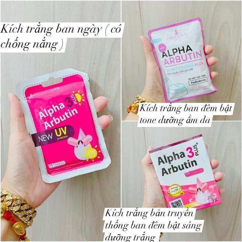 Vỉ 10viên kích trắng alpha arbutin plus thái lan