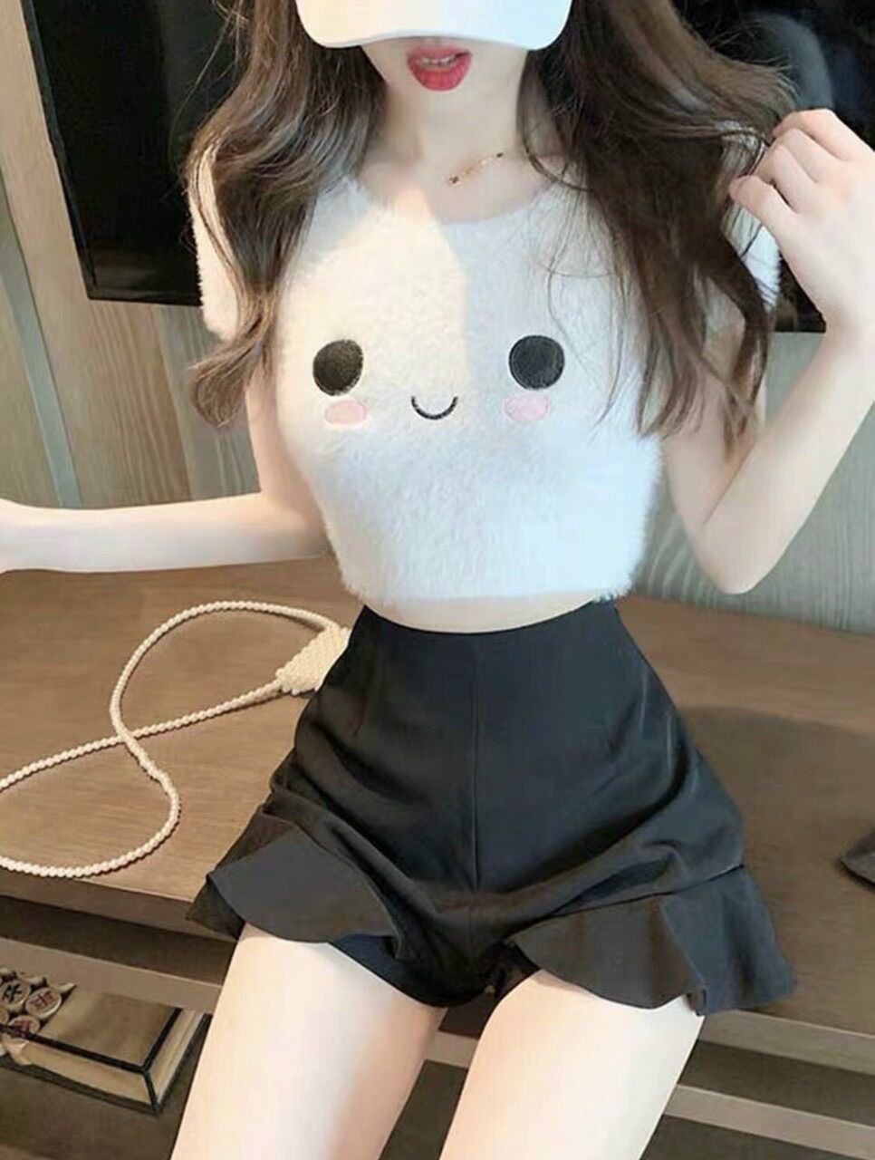 Áo croptop mèo dễ thương
