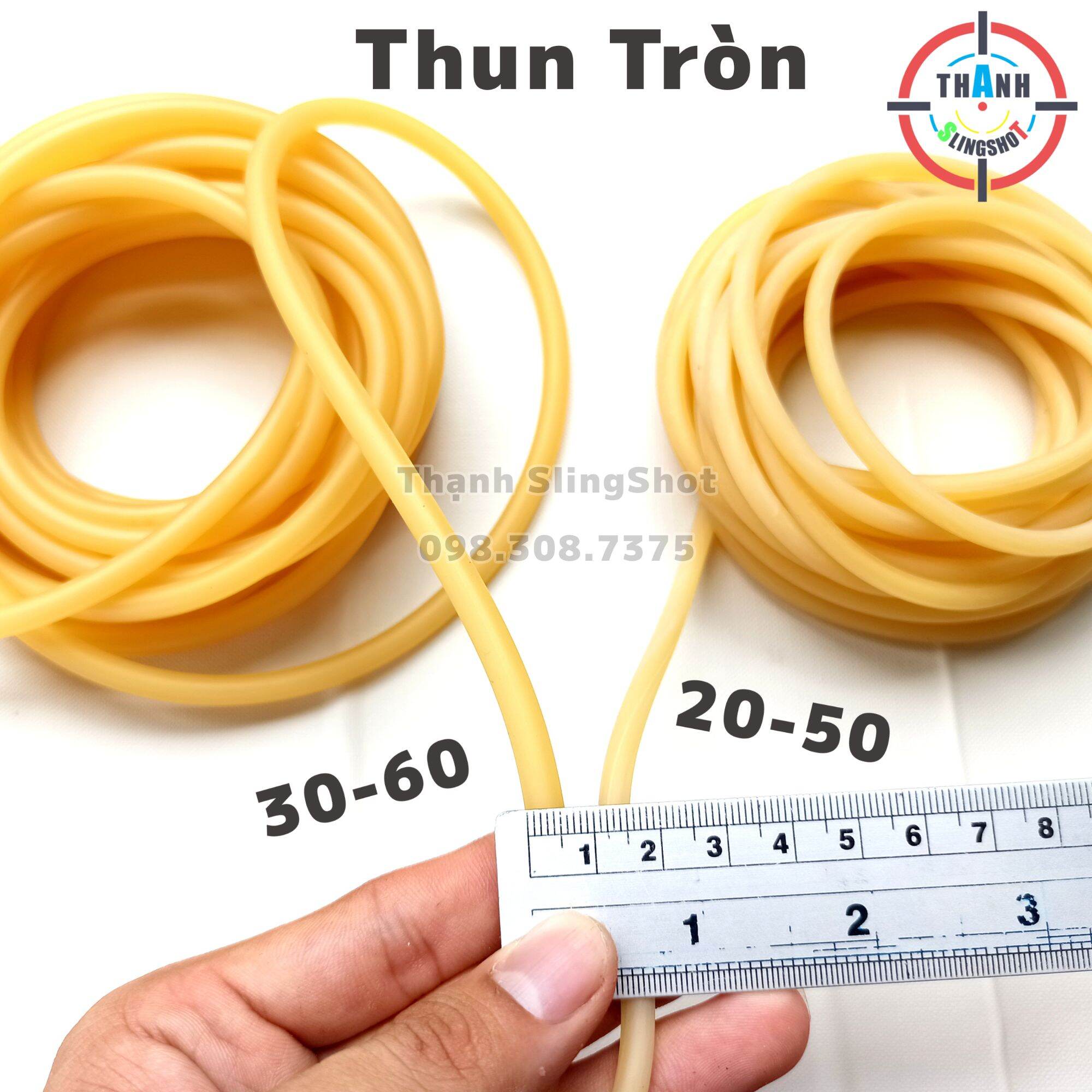 1m Dây thun tròn 3060 thể thao [ Thun tròn cao su cỡ 3060 ]