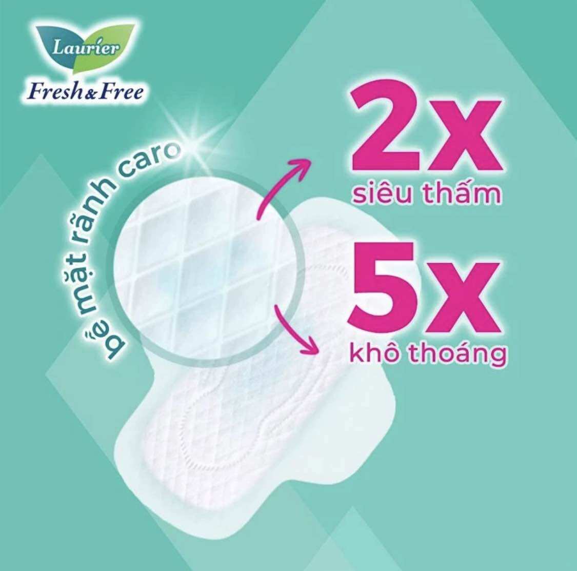 Băng vệ sinh Laurier (combo 3 gói có khuyến mãi) dài 22,5cm mỏng cánh