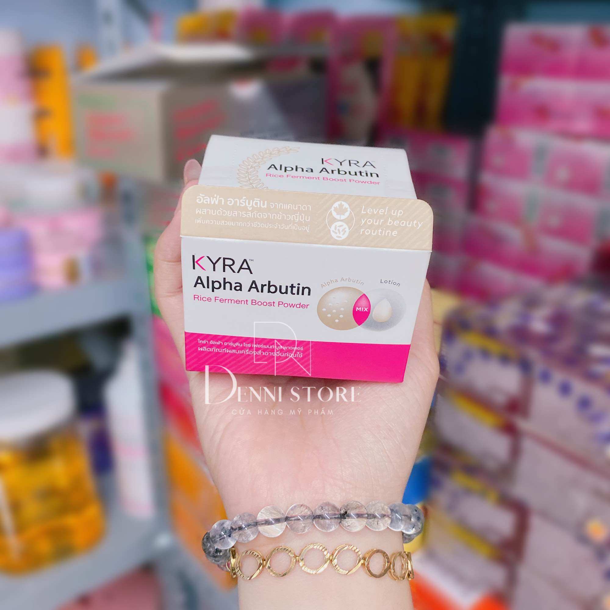 Viên Kích Trắng Kyra Alpha Arbutin Thái Lan ( Combo 10 Cốc ) - mỹ phẩm Denni