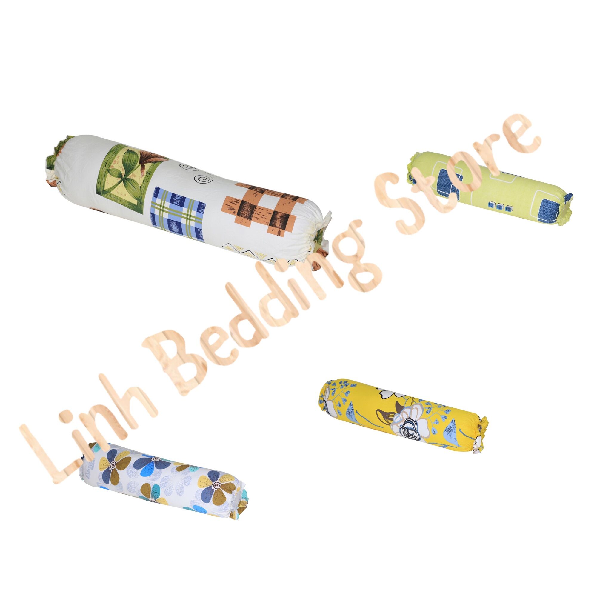 Áo gối ôm 37x105cm cotton hoa dây kéo bèo hometex