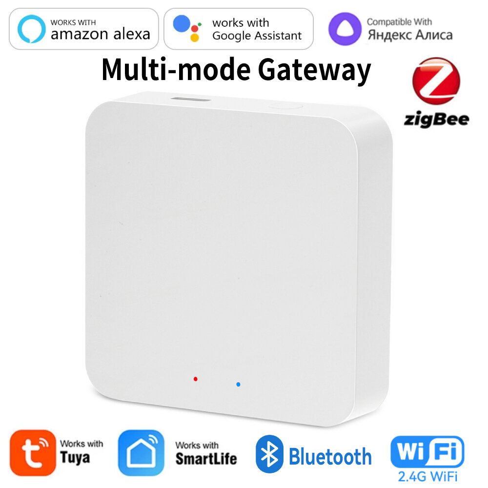 Tuya Zigbee Đa Chế Độ Cổng Hub Bluetooth Không Dây Lưới Cầu Cho Cuộc Sống Thông Minh Điều Khiển Từ Xa Tương Thích Với Alexa Và Google nhà Thông Minh Wifi