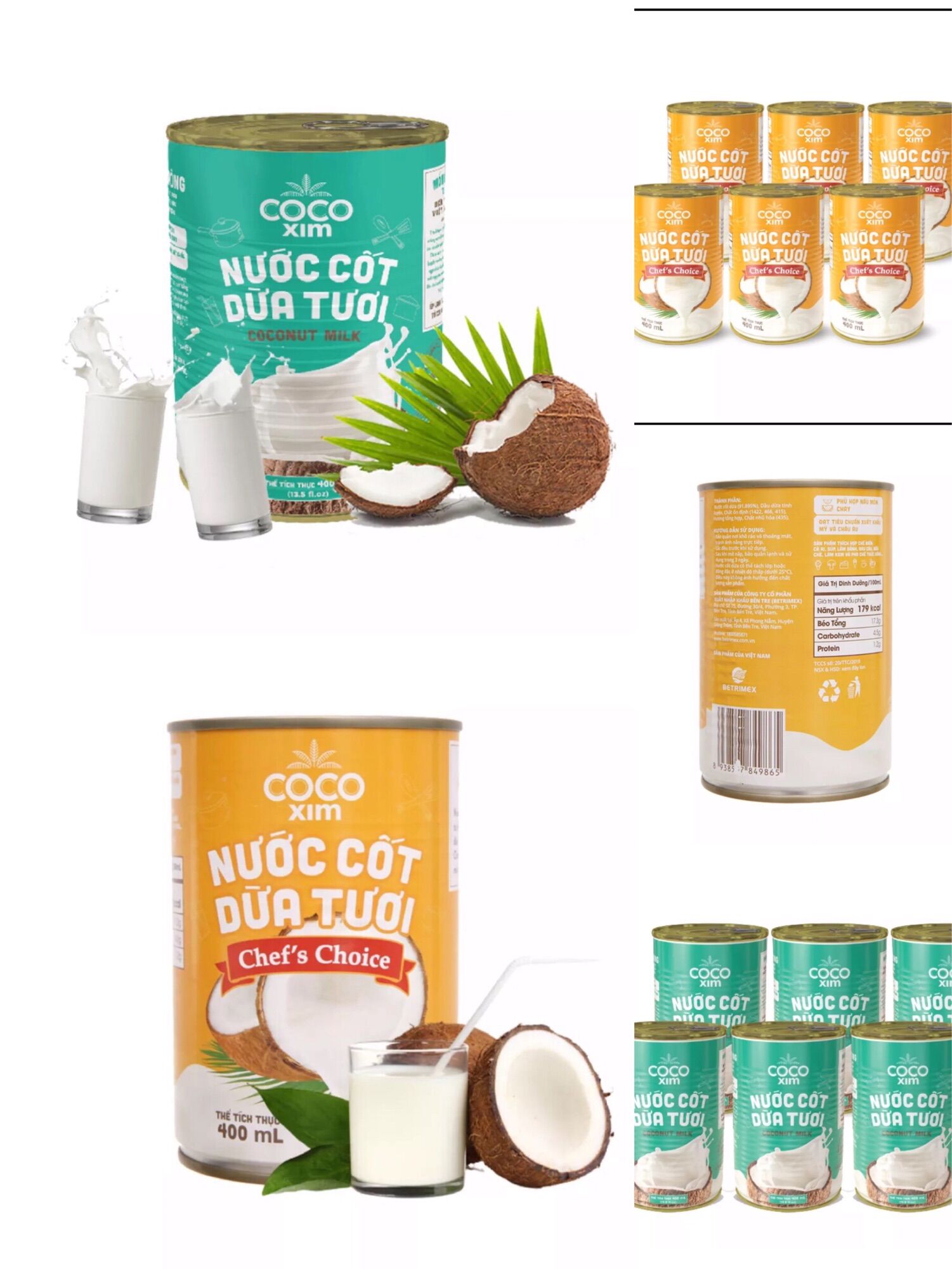 [HCM] CỐT DỪA LON COCOXIM 400ML