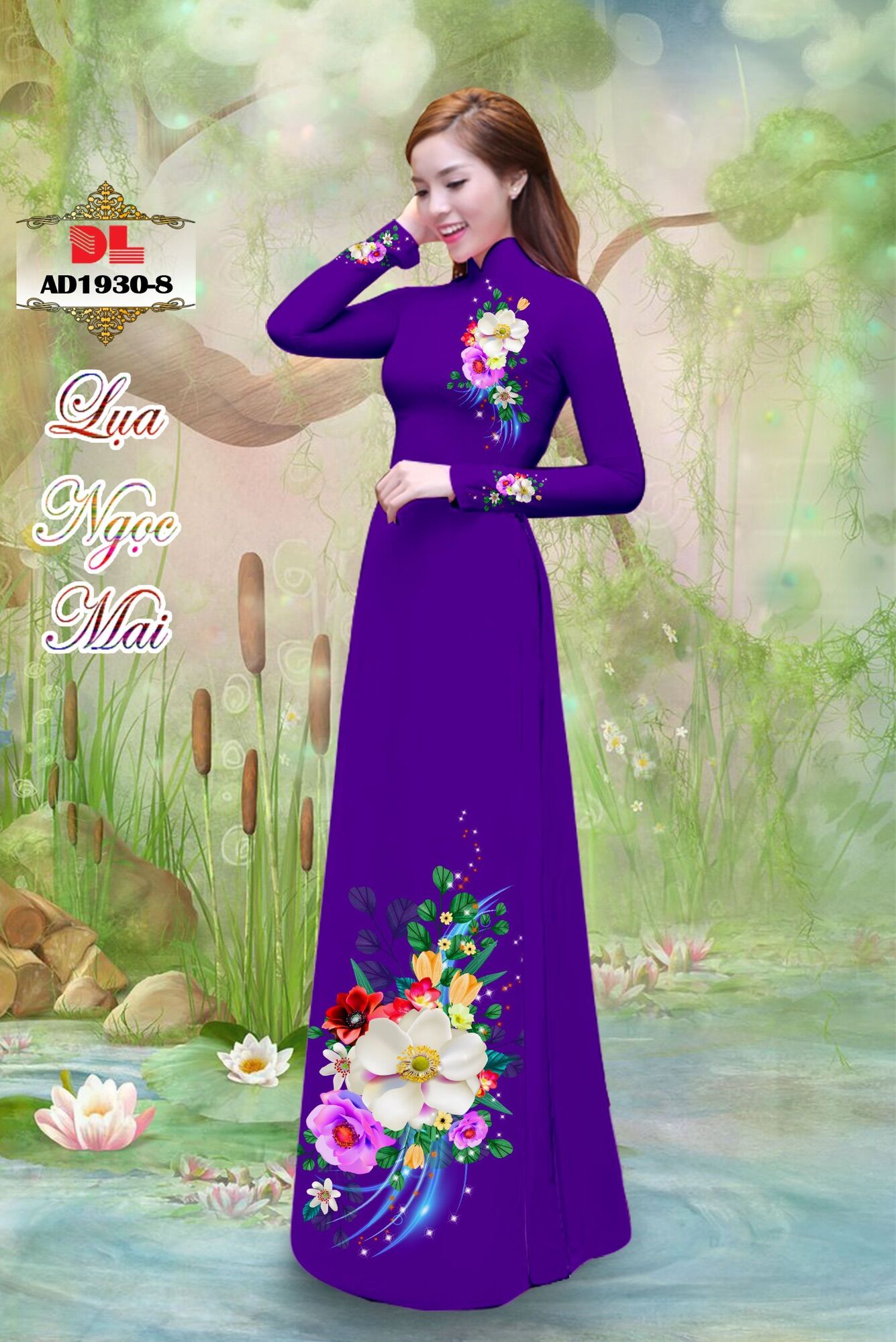 Vải áo dài in hoa