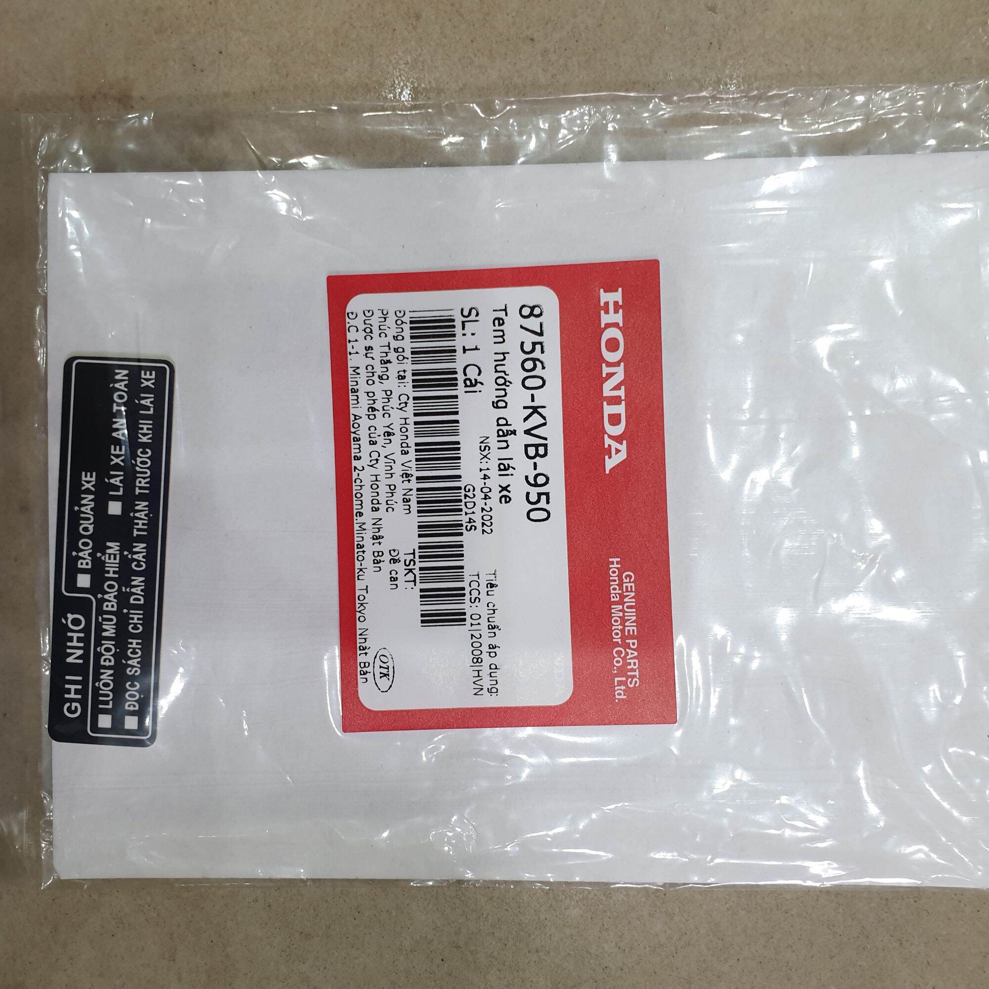 Tem thông số Sh mode 125