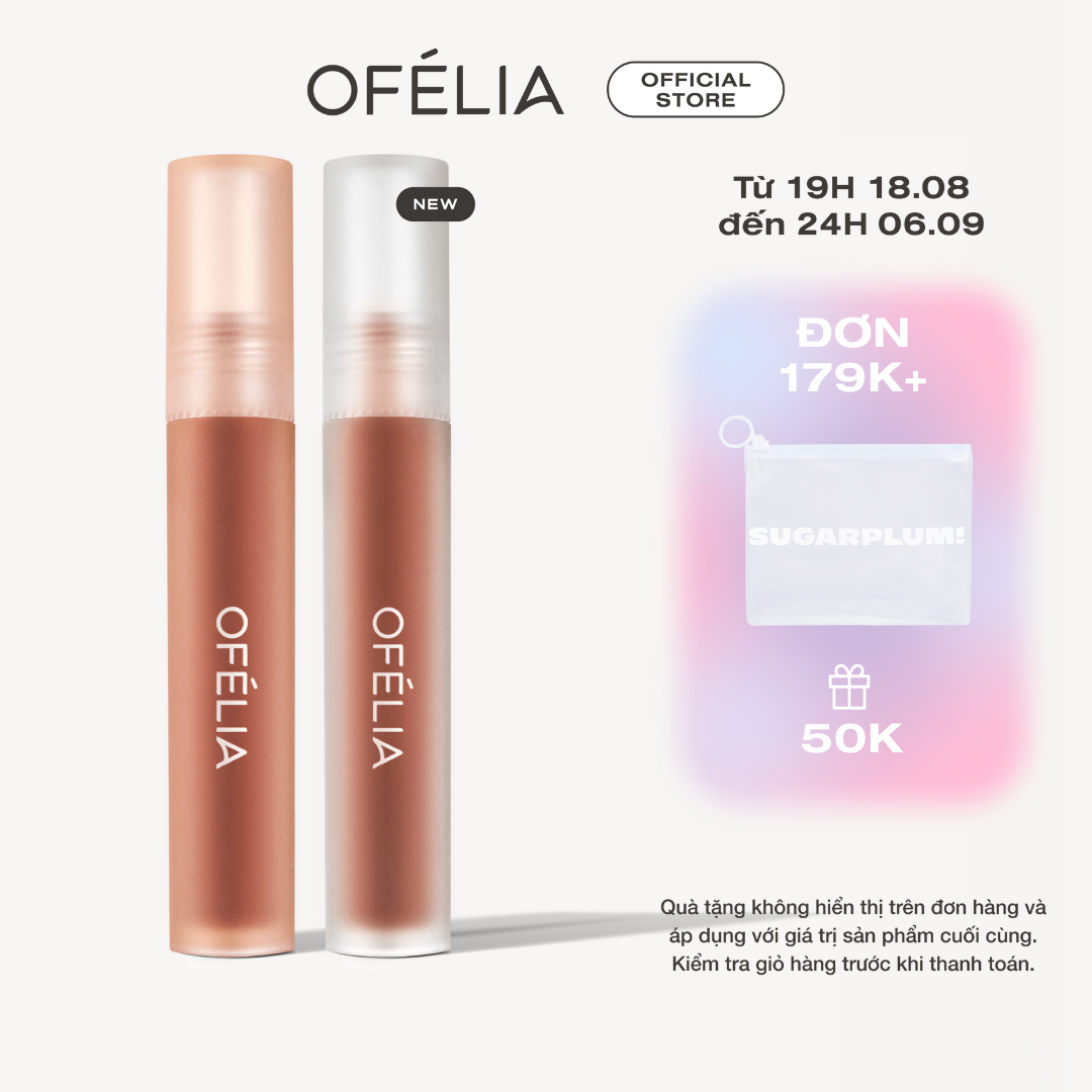 Son kem lì mịn ofélia uncovered lip mousse