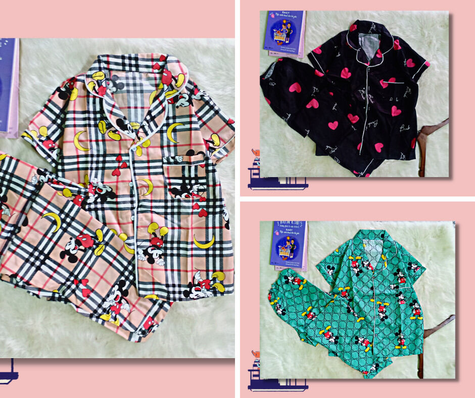 Bộ đồ ngủ nữ cộc dài pijama bộ mặc nhà chọn mẫu có video