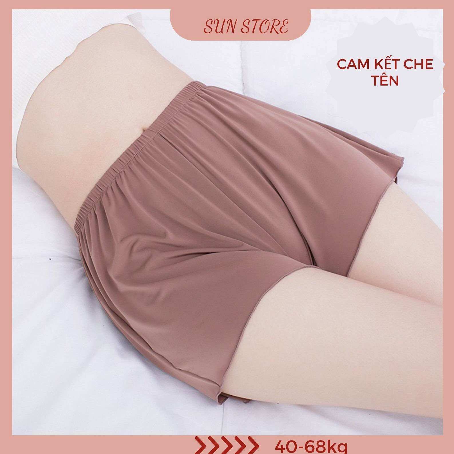 Quần đùi nữ lưng chun co dãn, quần short nữ mặc nhà mềm mát