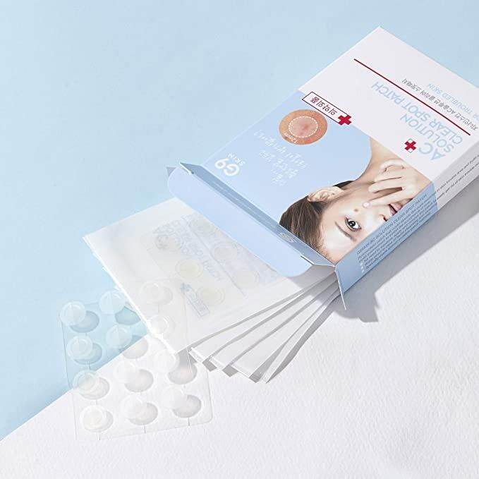 Miếng dán hút mụn trong suốt G9 Skin AC Solution Clear Spot Patch [60 miếng/hộp]
