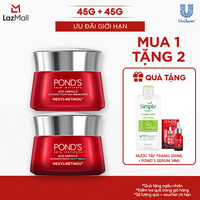 Bộ Kem dưỡng ngày đêm Ponds Age Miracle mờ đốm nâu và nếp nhăn với 50X Hexyl-Retinol 45G
