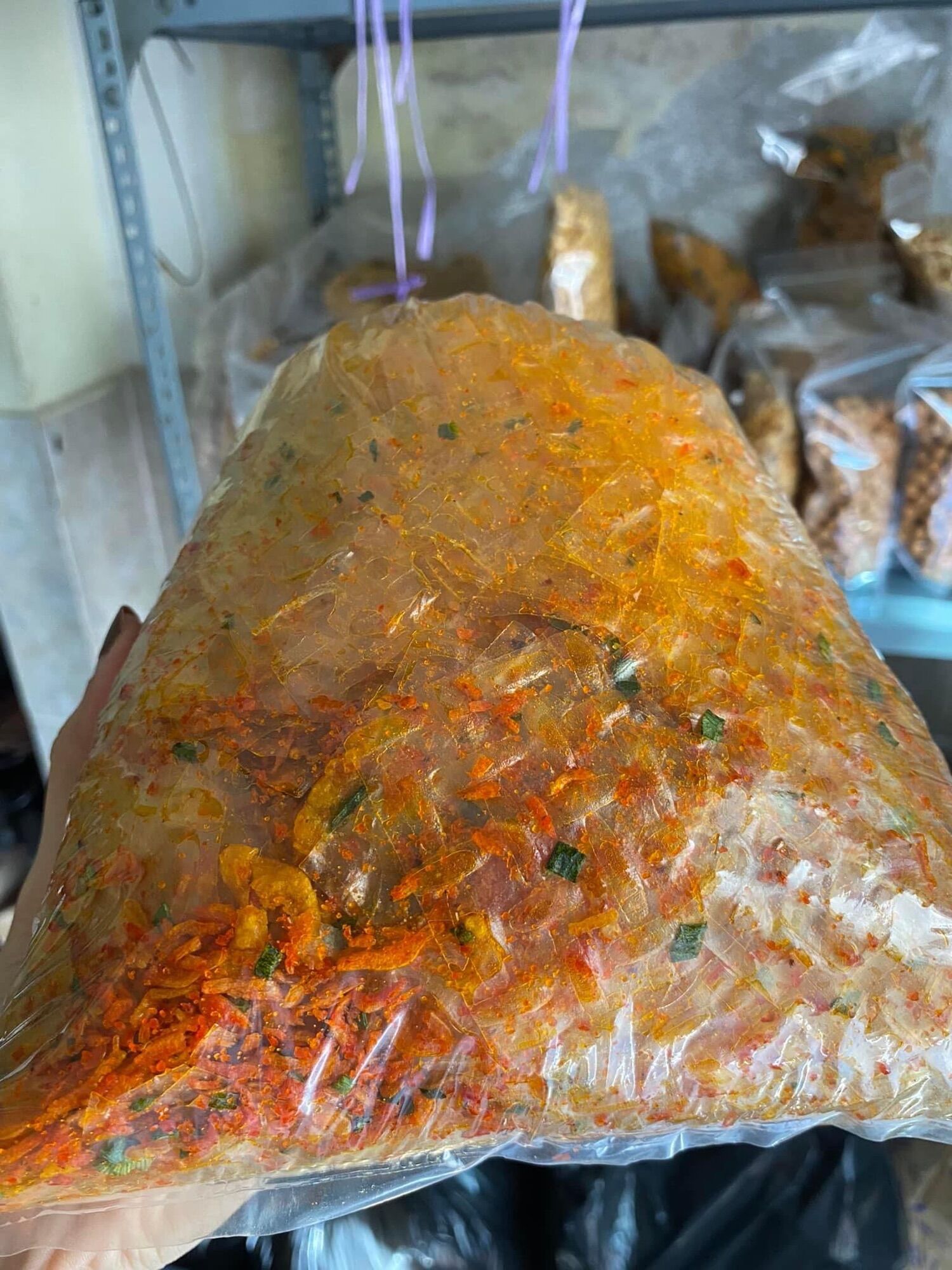 500g Bánh tráng lá vuông thập cẩm LONG AN