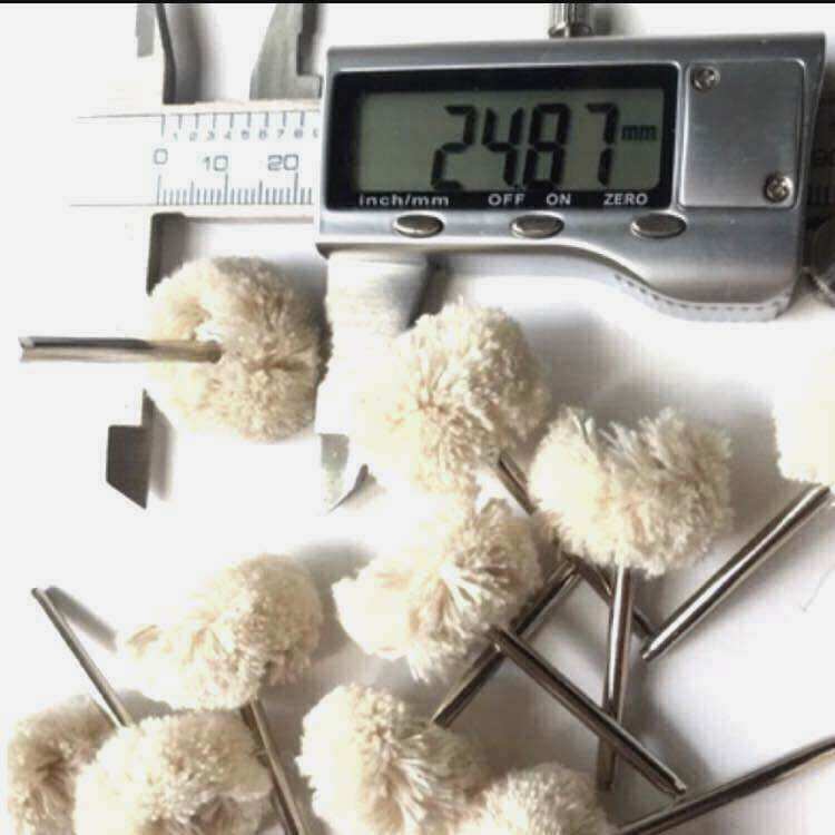 Chổi đánh bóng bằng len mềm 25mm cán 3mm