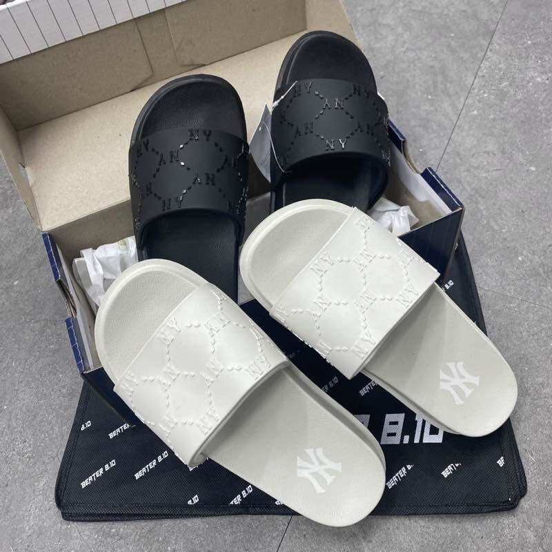 Chính hãng - dép mlb chunky mound dia monogram new york yankees - 3alpac123