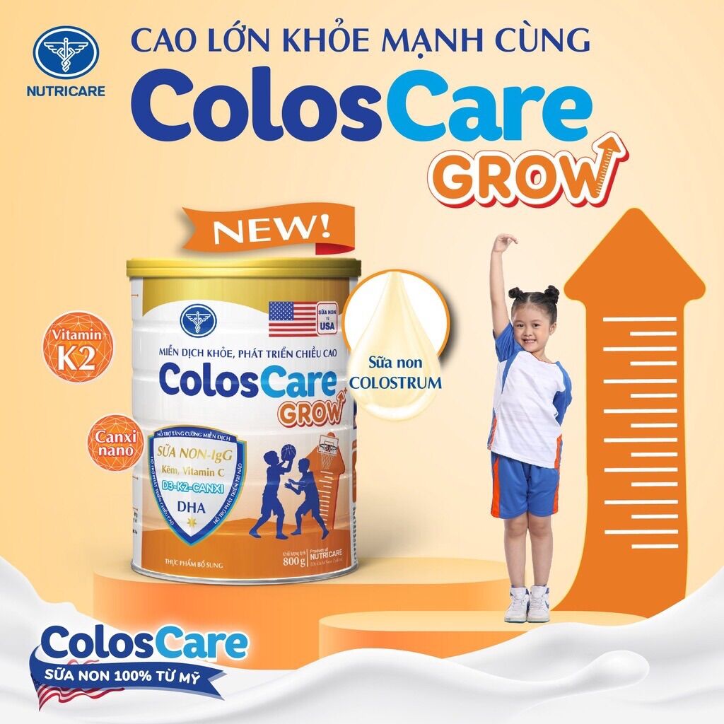 Sữa bột Coloscare grow lon 800g