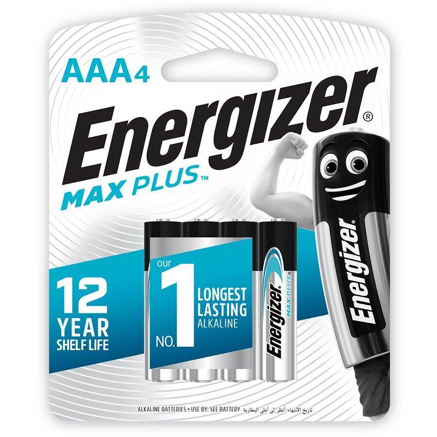 Pin đũa aaa siêu bền kỹ thuật cao energizer max plus 1.5v vỉ 4 viên.
