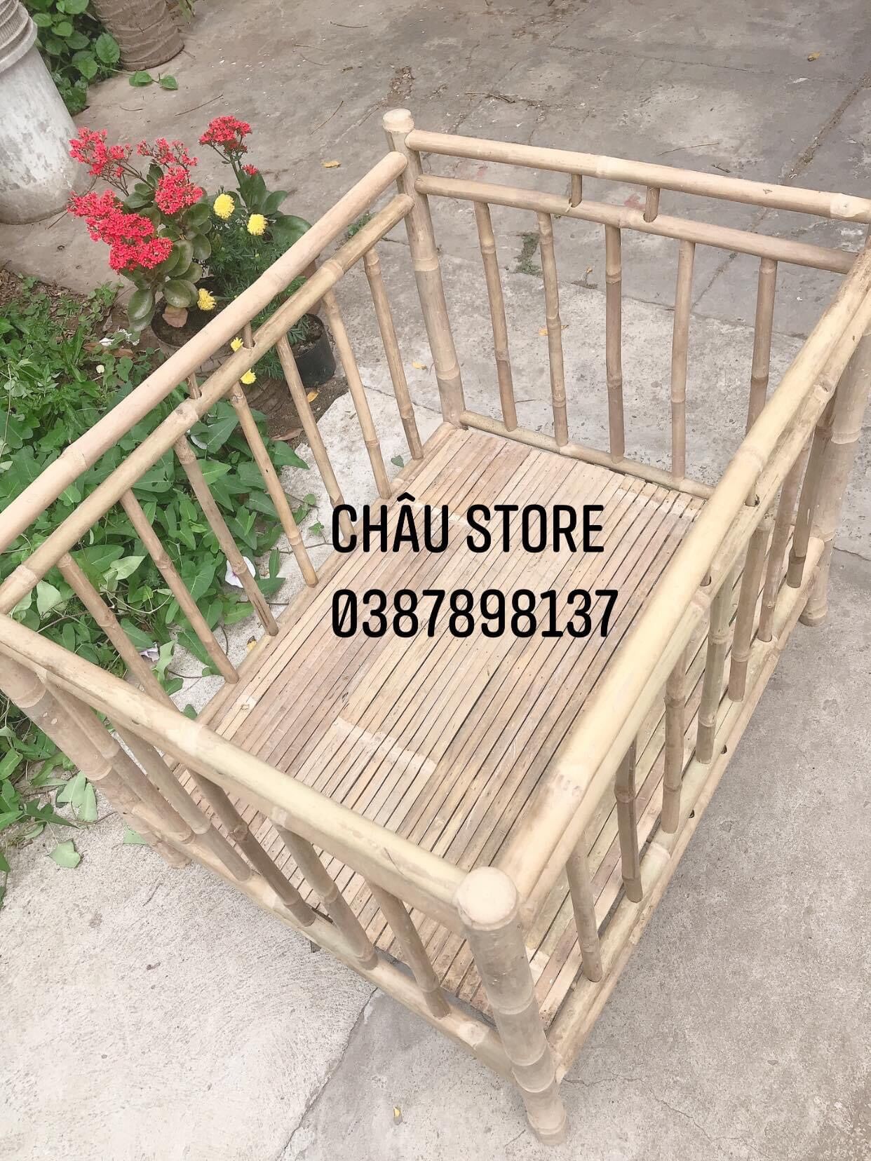 Chuồng tre, củi tre, nôi tre cho bé tập đứng
