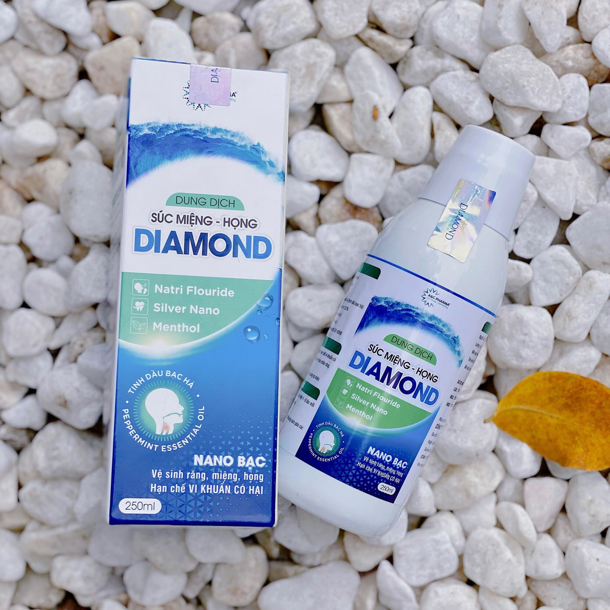 Dung Dịch Súc Miệng - Họng Diamond Nano Bạc A&C Pharma