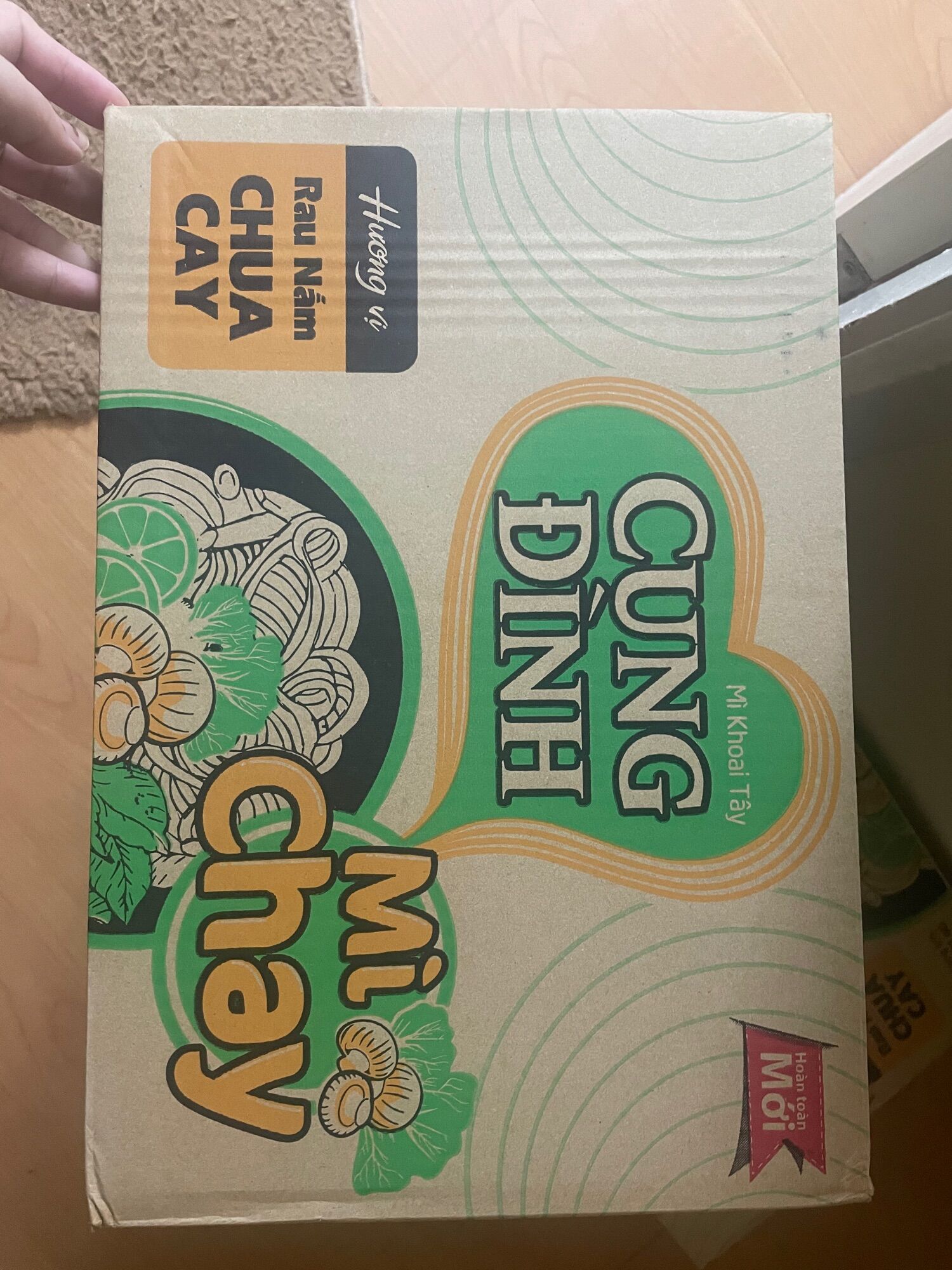 Thùng 24 Ly Mì Chay Cung Đình - Vị Chua Cay