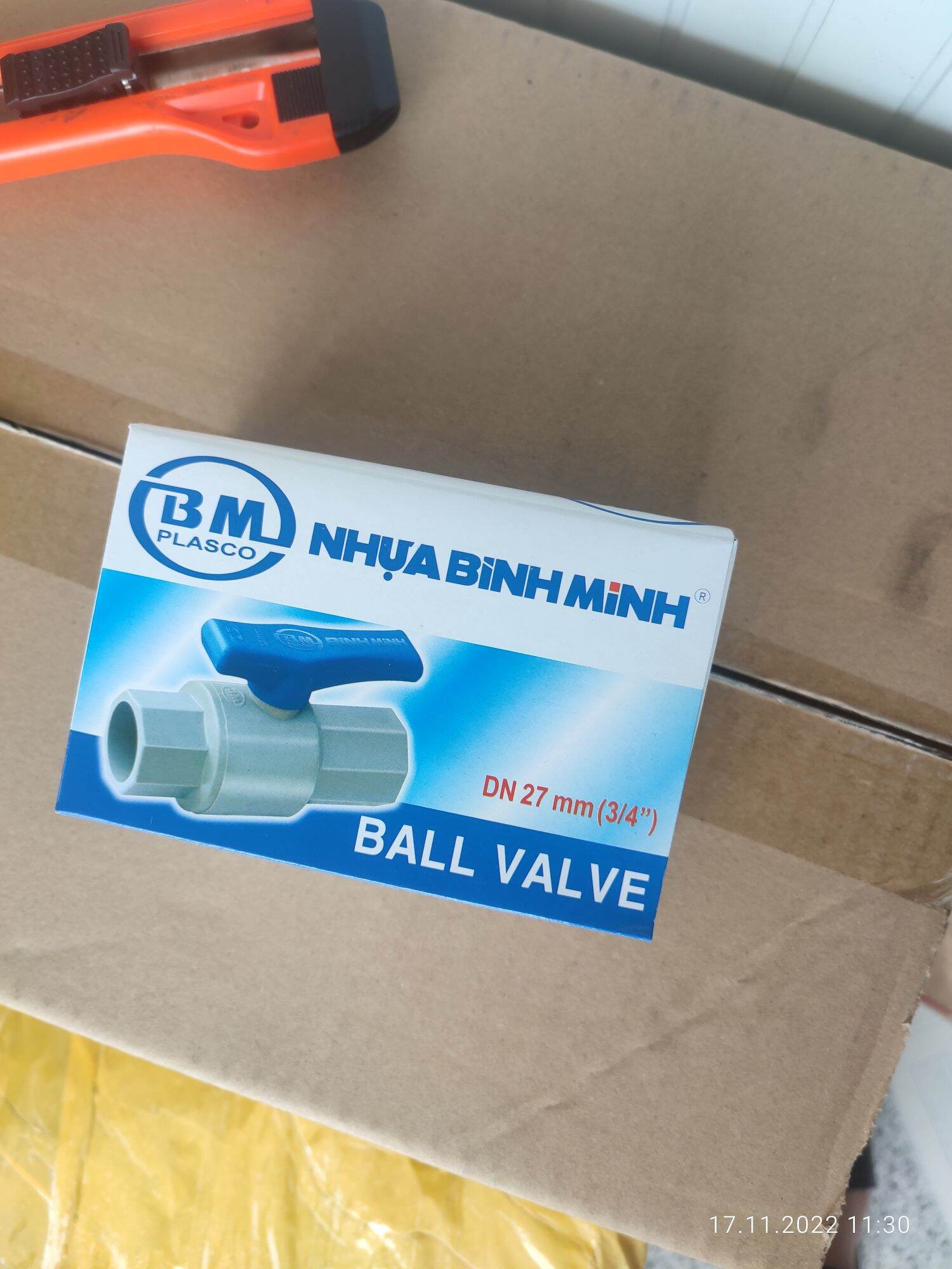 Van nhựa uPVC Bình Minh phi 27mm