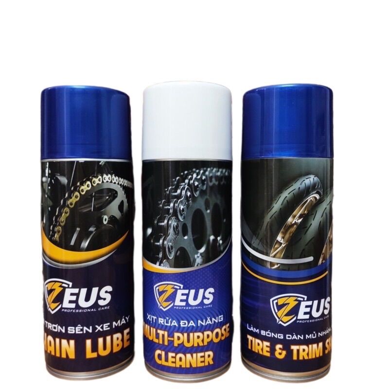 (ZEUS FREESHIP) Combo 3 chai rửa sên dưỡng sên phục hồi nhựa nhám chính hãng