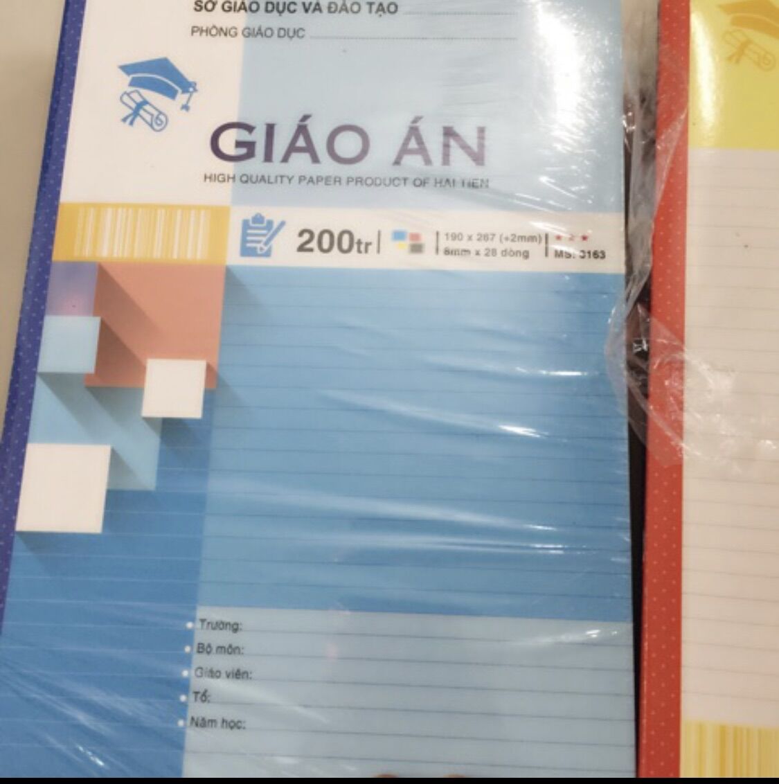Sổ giáo án 200 trang