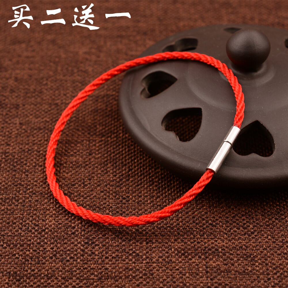 Vòng Tay Pha Lê Vàng Nữ Phong Cách Hàn Quốc Đỏ Màu Đen Mặt Dây Chuyền Trang Sức Hạt May Mắn Phụ Kiện Thời Trang Nam Vòng Tay Dây Cầm Tay