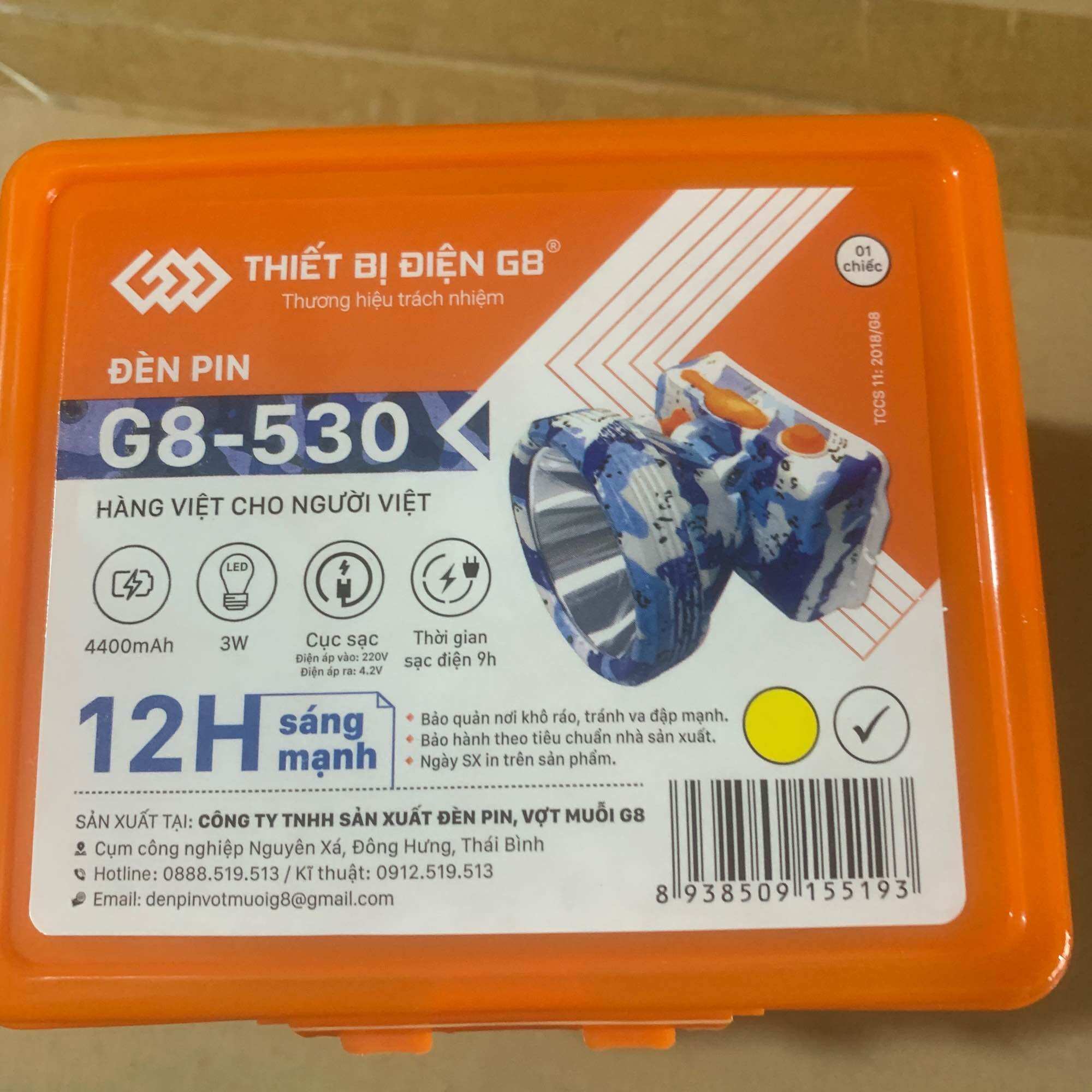 Đèn đội đầu g8 530 - ánh sáng trắng-ánh sáng vàng