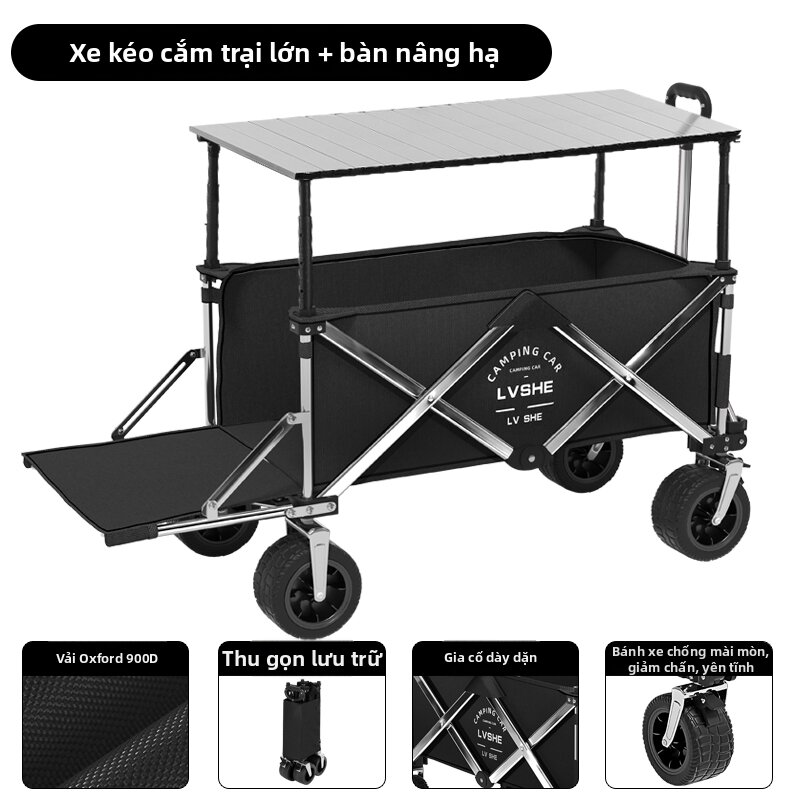 Folding Camping Cart Foldable Outdoor Wagon - 5