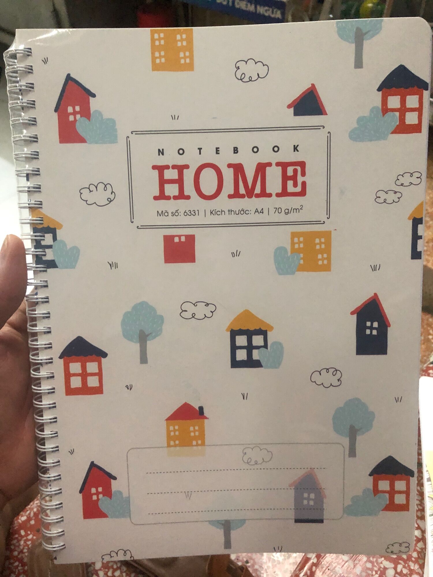 Sổ a4 lò xo kép home 200 trang - giấy kẻ ngang