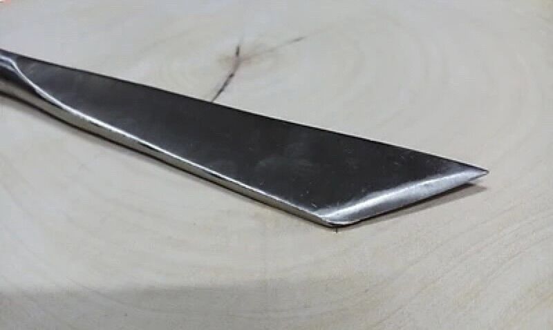 Dao khui sầu riêng inox cán tròn l nguyên khối Size dài 24cm và dài 27cm