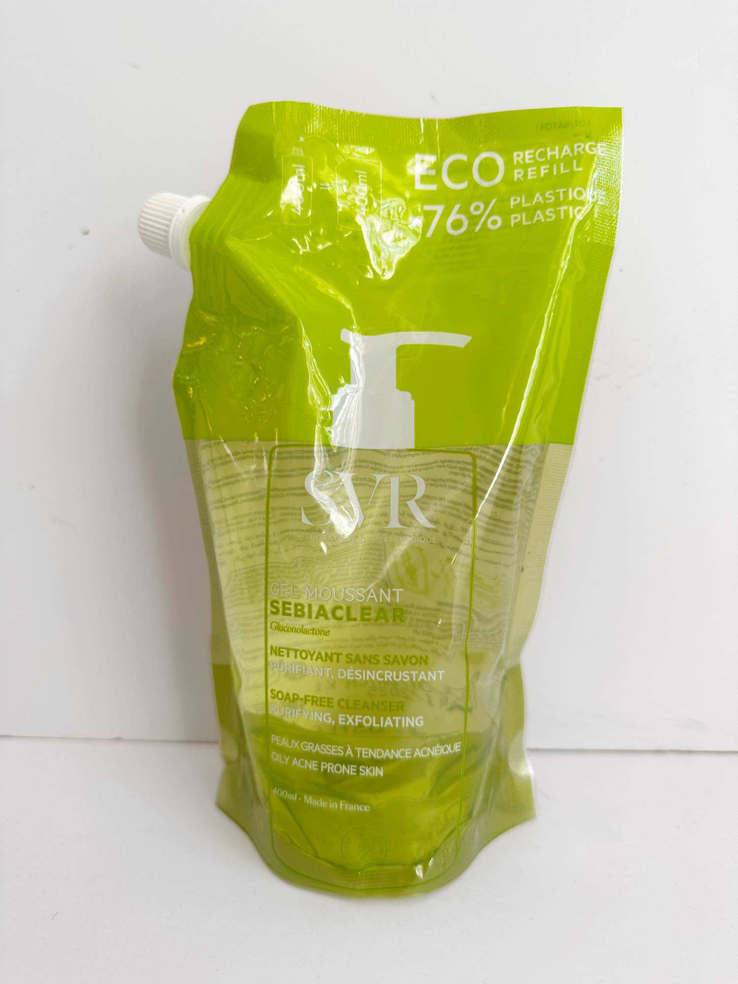 Túi refill 400ml sữa rửa mặt svr