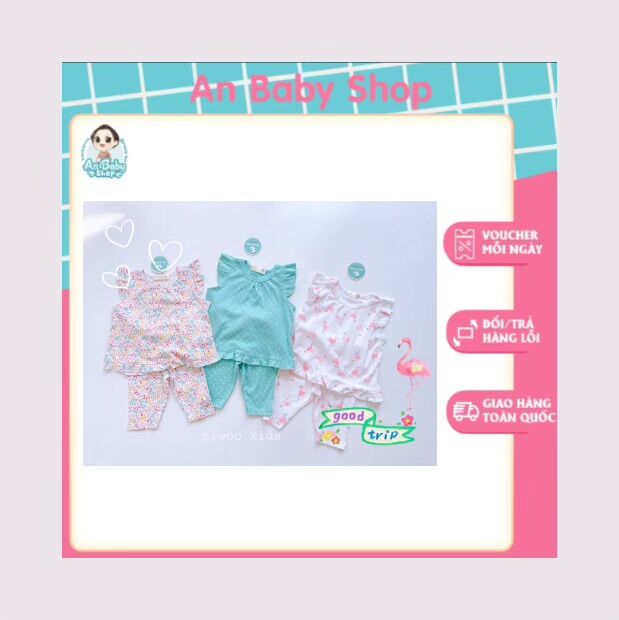 Bộ quần áo thun bozip cánh tiên bé gái 👧🏻