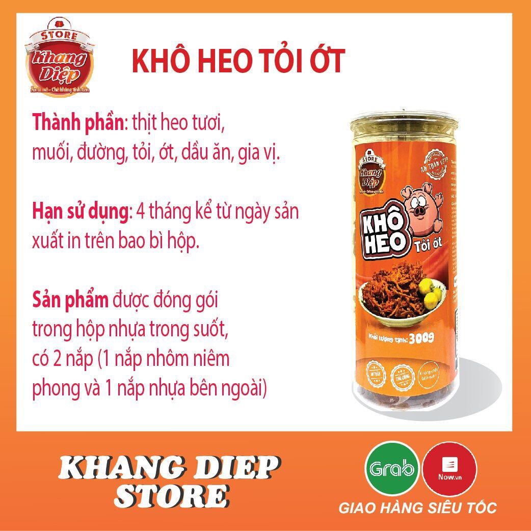 Khô heo cháy tỏi hộp 300g