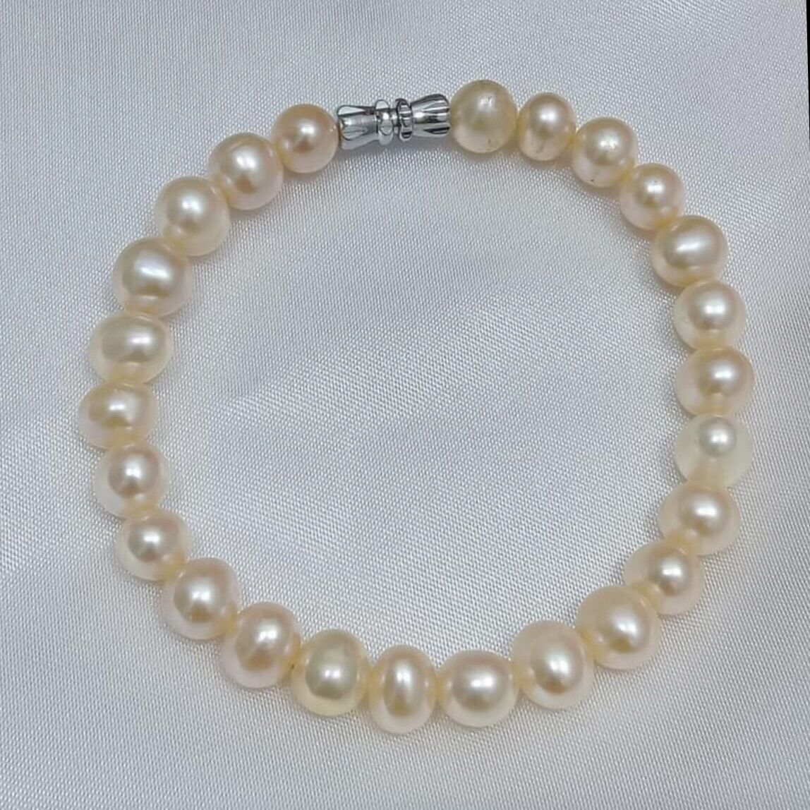 Lách tay ngọc trai nuôi tự nhiên màu Cam [size 8ly]- BẢO NGỌC SOUVENIR