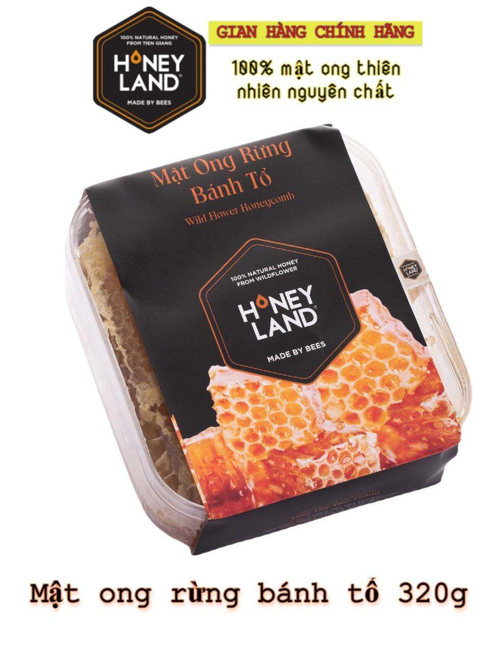 Mật ong rừng Bánh Tổ (NGUYÊN TỔ) HONEYLAND 320g