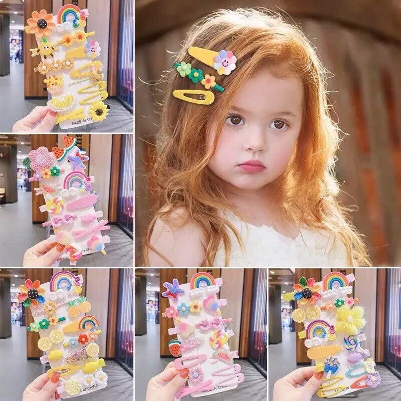 Sét 14 kẹp tóc mái cho bé
