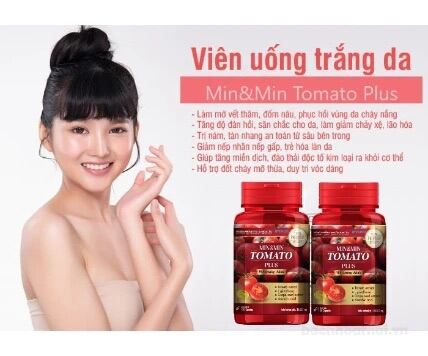 Viên uống trắng da min min Tomato Plus Whitening Blink Thái Lan