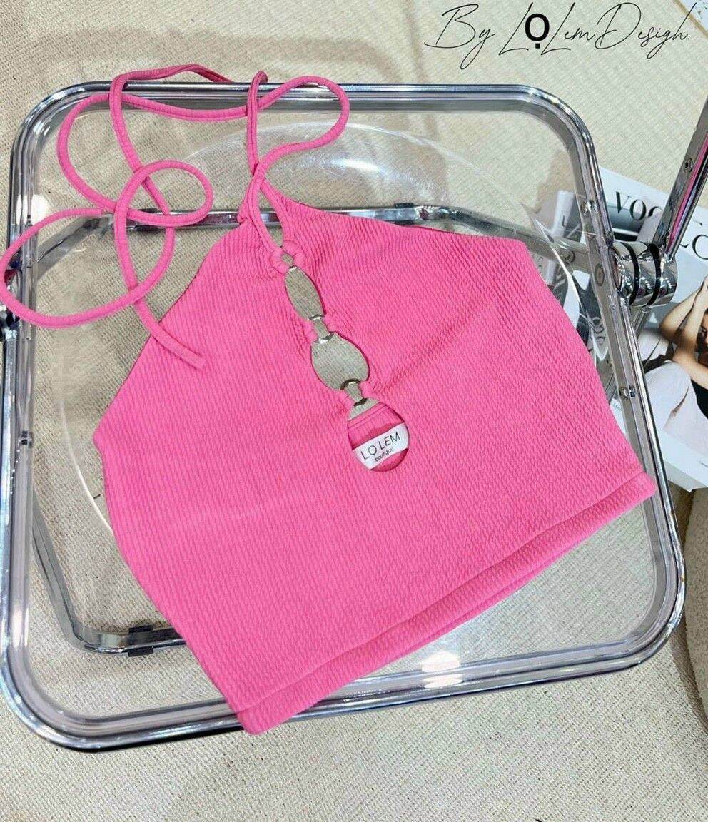 ÁO CROPTOP YẾM KHOEN HỞ LƯNG CỘT DÂY CỔ FORM 45KG