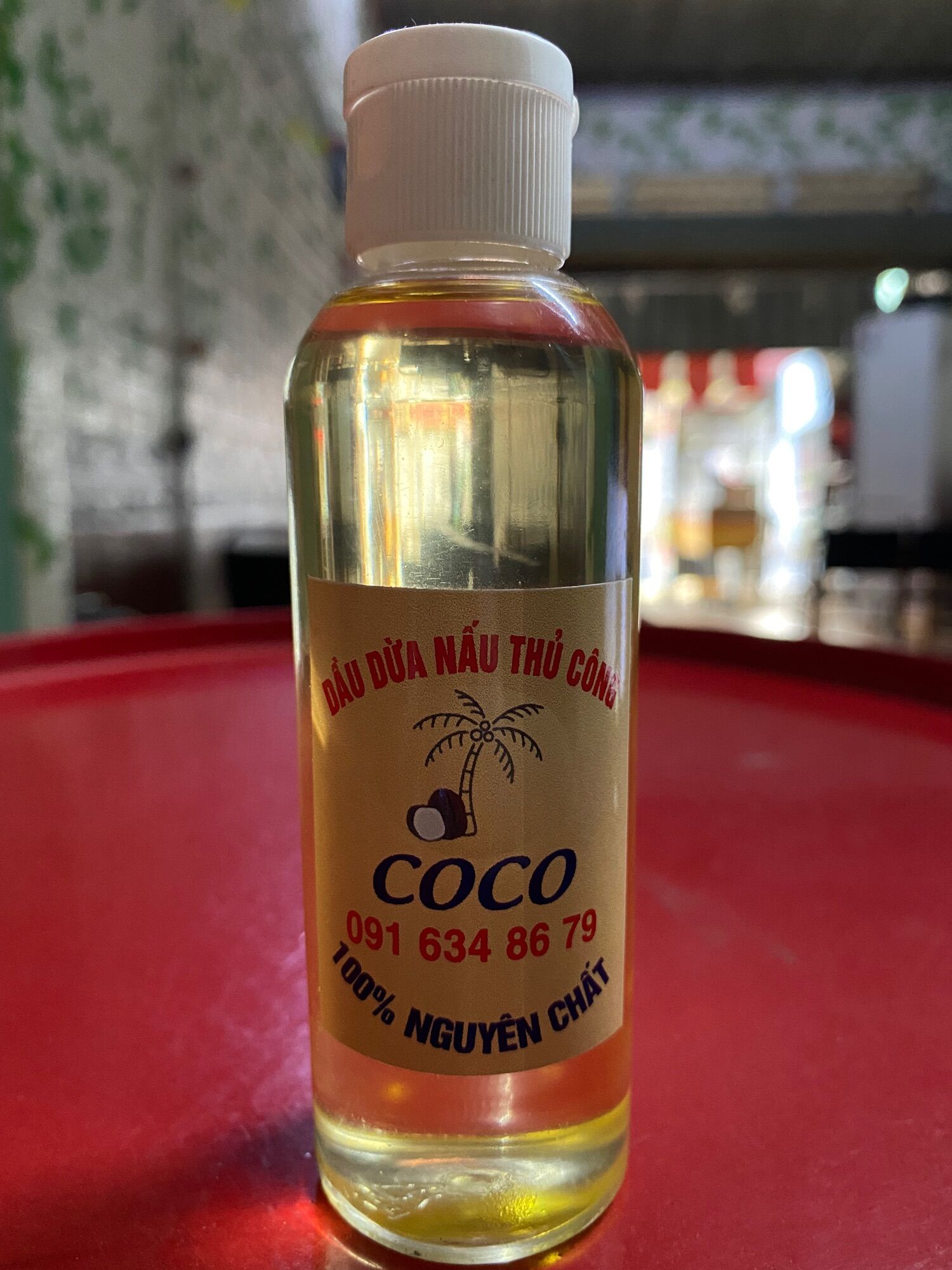 Dầu dừa nguyên chất 100% - nấu thủ công - chai 115 ml
