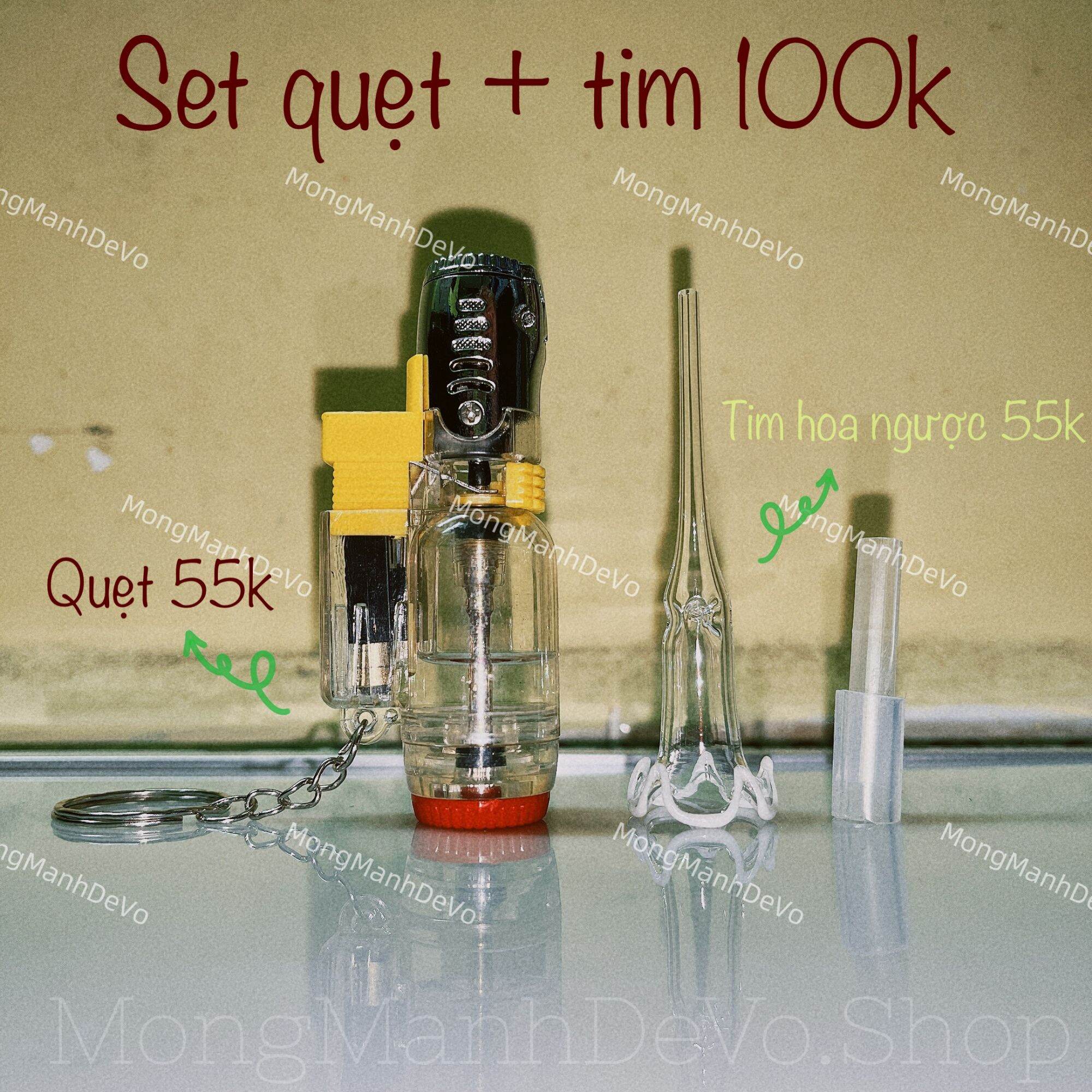 1 Set Đít Đỏ Kèm Tim Thủy Tinh