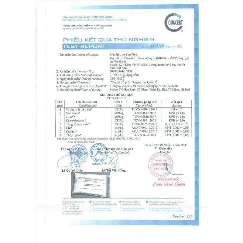 Men hữu cơ Sunplus (men sống hữu cơ Sun plus) trẻ ăn ngon hết táo bón