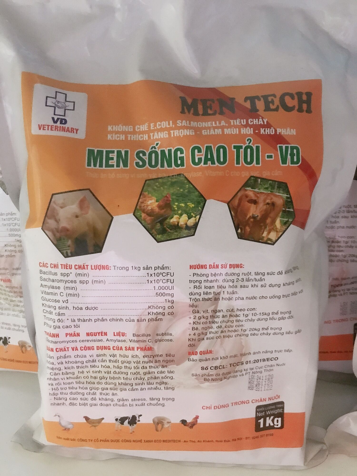 Men Cao Tỏi tiêu hoá hoà tan tăng sức đề kháng giảm mùi hôi kích thích thèm ăn phòng bệnh cho gà ngan vịt cút cá gia súc gia cầm thuỷ sản