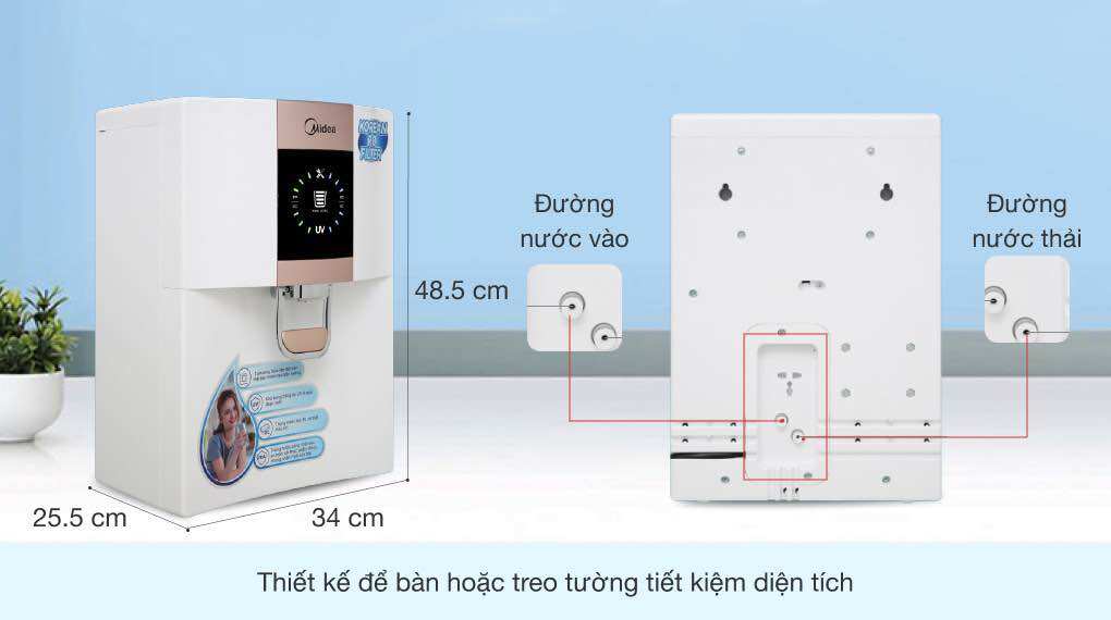 Máy lọc nước RO Midea JN1648T 5 lõi