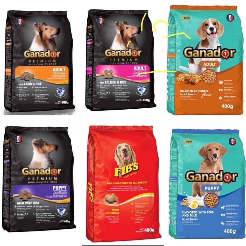 Thức ăn cho chó Ganador cao cấp dành cho chó gói 400gr, Thức ăn cho chó Ganador - FIB's - adult - puppy - daochomeo