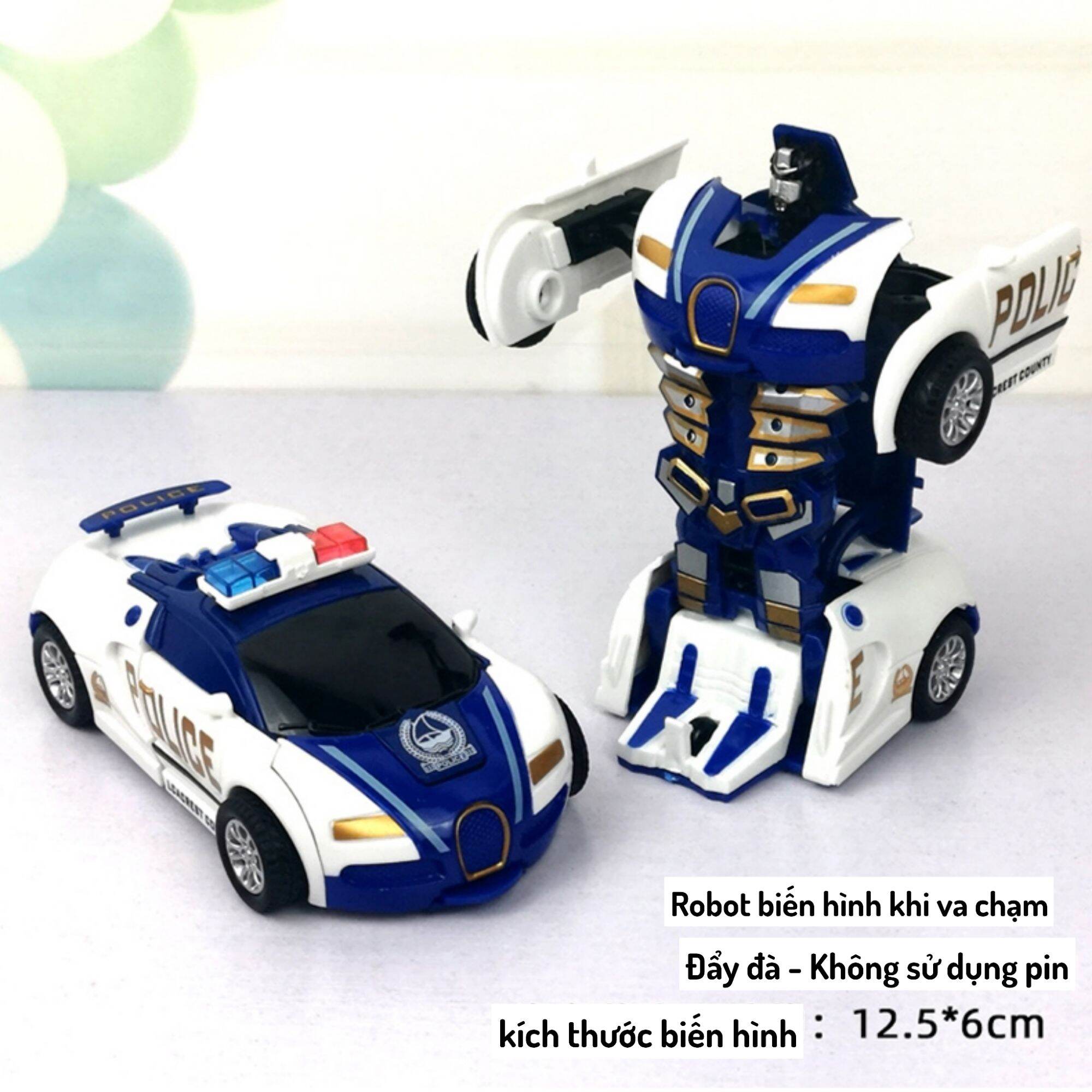 Ô tô biến hình Robot khi va chạm, ô tô biến hình không dùng pin