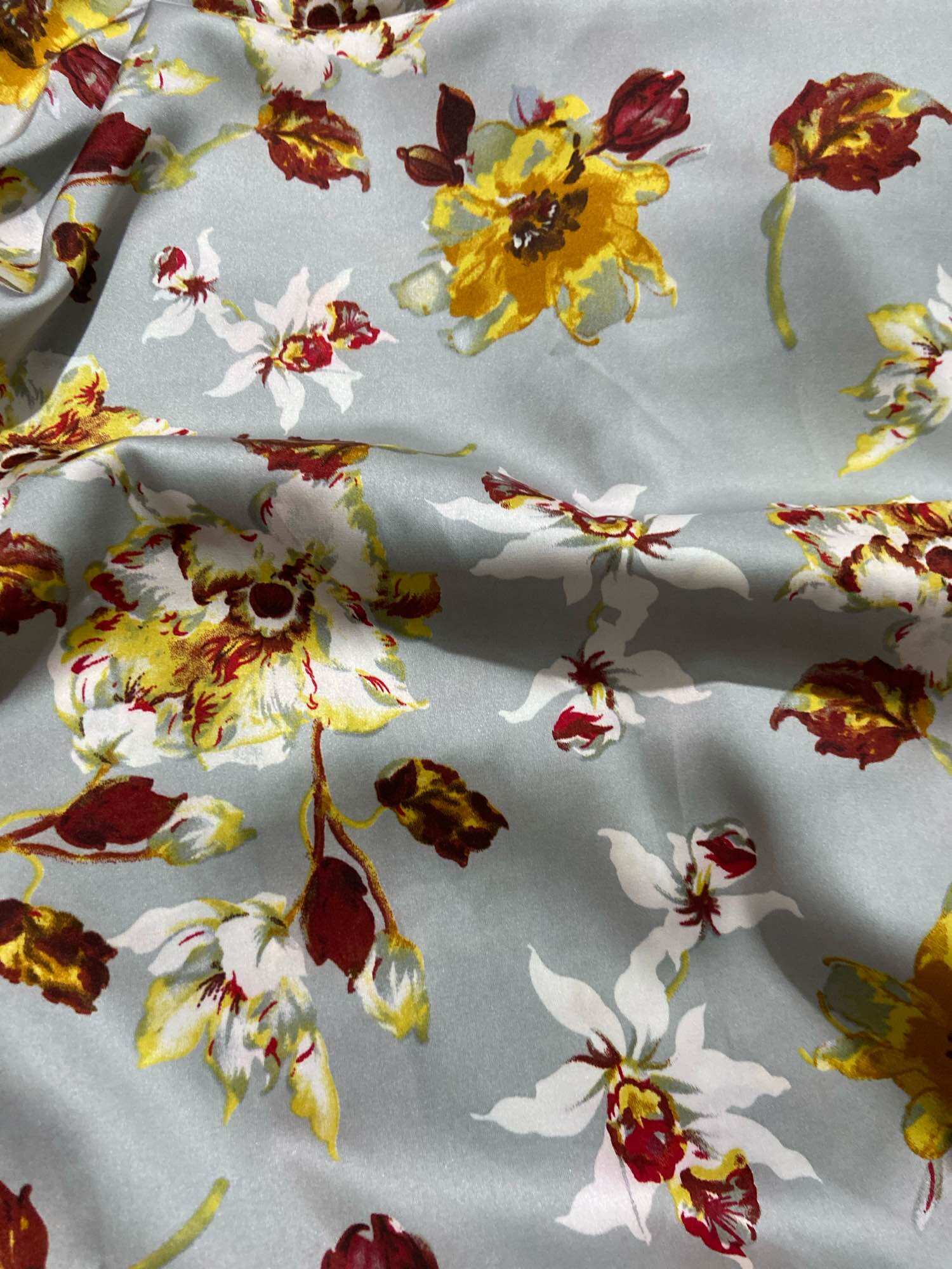 1m7 x 1m5 vải lụa satin co giản nhẹ mát mượt sang may bộ váy áo khổ 1m5