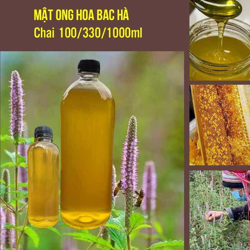 1 lít Mật Ong Hoa Bạc Hà Nguyên Chất