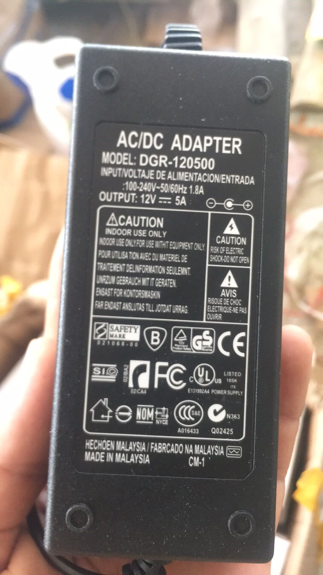 Nguồn adapter 12v5a dùng cho bơmini và camera